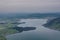 Landscape over Lake Lucerne from Rigi-Kulm viewpoint