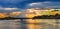 Landscape over Zambezi river near Livingstone in Zambia