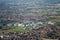 Landscape of padana valley seen from the alps