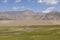 Landscape in the Pamir mountains in the area of Murghab in Tajikistan