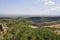 Landscape Panorama around Pienza town on VaL D`Orcia. Tuscany region. Italy