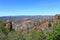 Landscape Panorama of Balconies Cave from High Peaks Trail, Pinnacles National Park, California, USA