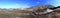 Landscape Panorama of Blahnukur and Steam Vent from Laugarhraun Obsidian Lava Stream, Landmannalaugar, Central Iceland