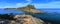 Landscape Panorama of Boat Pass from Saturna Island, Gulf Islands National Park, British Columbia