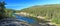 Landscape Panorama of Cameron River Valley in Hidden Lake Territorial Park, Northwest Territories, Canada