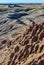 Landscape, panorama of erosive multi-colored clay in Petrified Forest National Park, Arizona