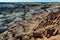 Landscape, panorama of erosive multi-colored clay in Petrified Forest National Park, Arizona