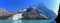 Landscape Panorama of Mount Robson and Berg Lake in Evening Light, Mount Robson Provincial Park, British Columbia