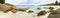 Landscape Panorama Seychelles lagoon sea horizontal background