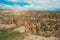 Landscape panoramic view to Devrent valley aka valley of imagination, Cappadocia, Turkey