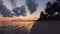 Landscape of paradise tropical island beach and beautiful sunrise. Punta Cana, Dominican Republic
