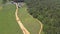 Landscape park roads for walking, variety of tree types, sizes, view of heights