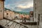 Landscape with pedestrian street in old town Grasse. Provence, France