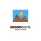 Landscape, Photo, Photographer, Photography Business Logo Template. Flat Color