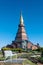 Landscape of Phramahathat Napaphol Bhumisiri pagoda at Doi Inthanon Chiangmai