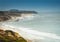 Landscape picture of a southern California beach in the summer.