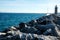 Landscape of the pier in Desenzano, Garda Lake