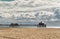 Landscape of pier and ocean at Huntington beach, California