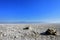 Landscape with plain salt - Lake Acigol, Turkey