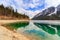 Landscape of Plansee lake and Alps mountains in winter, evening view, Tyrol, Austria.