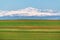 Landscape of plowed farm fields