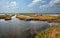 Landscape of the Po Delta Park in Rosolina, Rovigo, Veneto, Ital