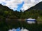 Landscape of the port of Flam on the Aurlandsfjord fjord Norway