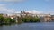 Landscape of Prague River and Buildings