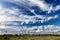 landscape railway with beautiful sky