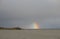 Landscape with rainbow in the Beagle Channel
