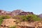 Landscape of rainbow mountains and salt domes in Hormuz Island