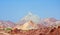 Landscape of rainbow mountains and salt domes in Hormuz Island