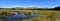 Landscape in Rakatu Wetlands in New Zealand