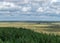 Landscape from Rannametsa vaatetorn, panoramic view of Tolkuse bog hiking trail over the tops of trees from the tower, PÃ¤rnu