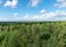 Landscape from Rannametsa vaatetorn, the sea can be seen from the top of the trees, PÃ¤rnu county, Estonia