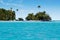 Landscape of Rapota Island in Aitutaki Lagoon Cook Islands