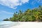 Landscape of Rapota Island in Aitutaki Lagoon Cook Islands