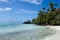 Landscape of Rapota Island in Aitutaki Lagoon Cook Islands