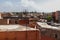 Landscape of reddish colored roofs in a Moroccan city