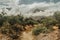 Landscape of Redrock National Park in the State of Nevada, United States.