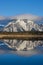 Landscape Reflection in Spring of the Tetons in Jackson Lake