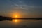 Landscape of reflexion sunrise with cloudy over lake in the morning of Thailand