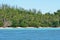 Landscape of a remote tropical beach in Nanuya Levu island Fiji