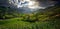 Landscape with rice terraces