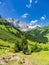 Landscape in the Risstal valley near the Eng Alm in Austria