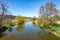 Landscape with the river Altmuehl in Bavaria