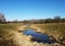 Landscape with river, just before spring is coming