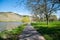 Landscape with the river Moselle and the vineyards close to Trier, rhine land palatine in Germany