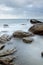 Landscape of rock coast and beautiful cloud