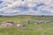 Landscape of rock formations on the Alberta Prairie